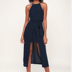 Caroline Navy Blue Mini Dress